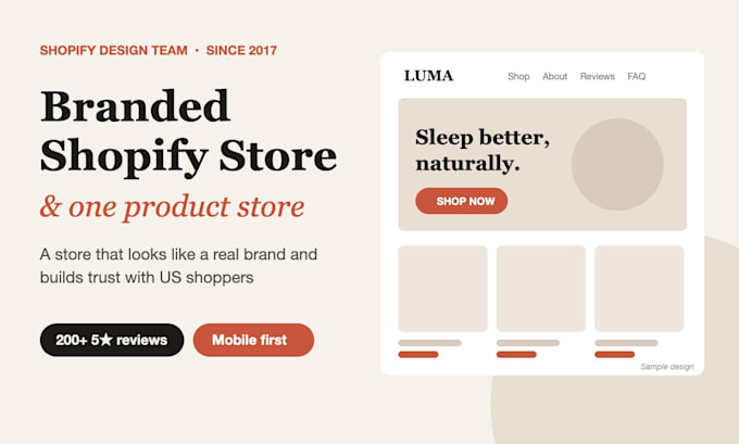 create branded shopify store, one product shopify store or shopify website
