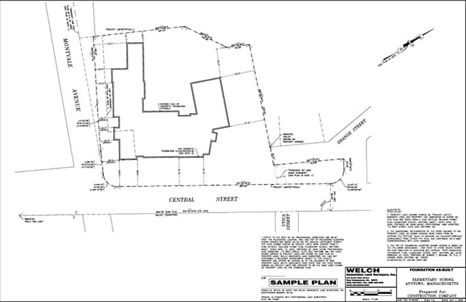 create construction layout and site survey plans