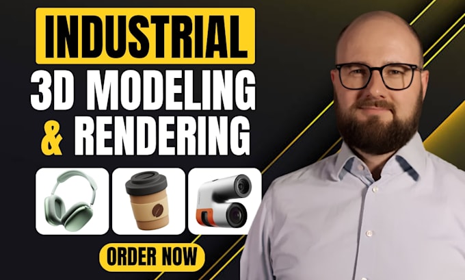 do 3d product modeling, 3d cad design, 3d rendering and industrial design