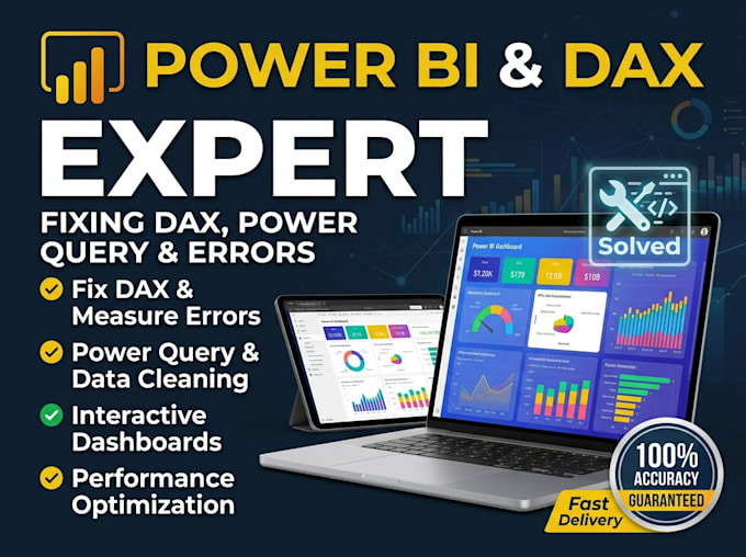 fix power bi dax measures, power query errors, performance