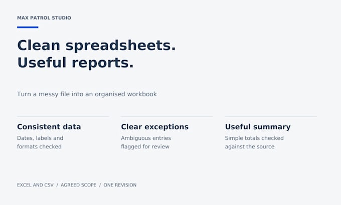 clean and format your excel data and remove duplicates