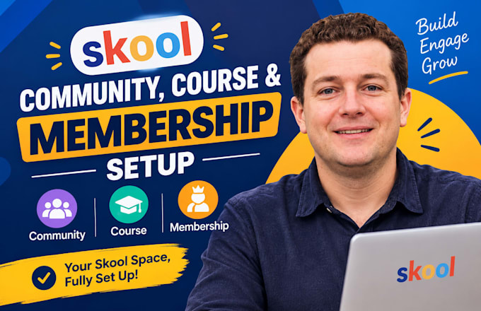 set up your skool community, course and membership