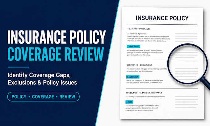 review your insurance policy and identify coverage issues