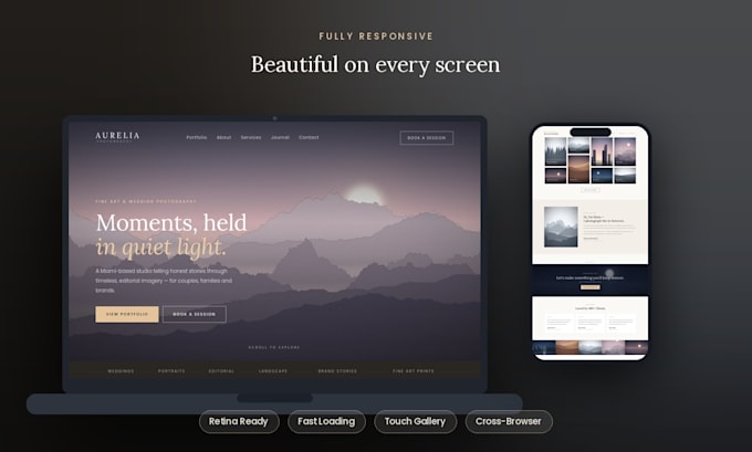 build a stunning photography portfolio website