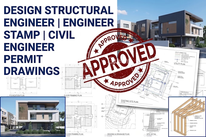 design structural engineer engineer stamp civil engineer permit drawings