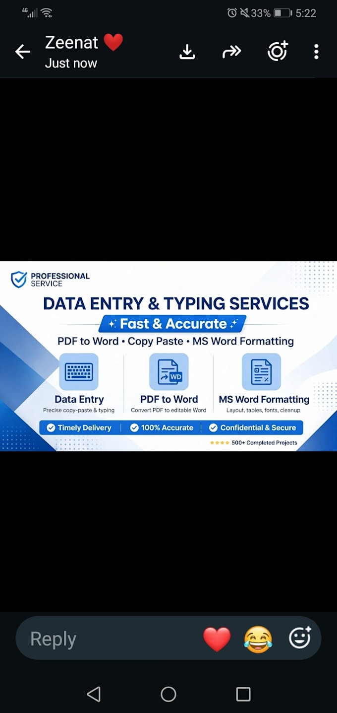 do fast data entry typing work and  ms word formatting