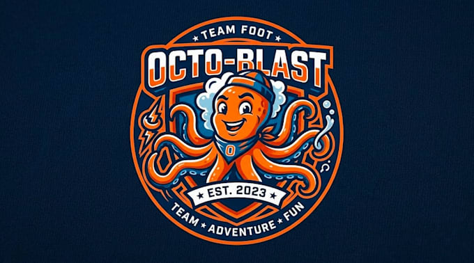 create octopus mascot logo design for your brand