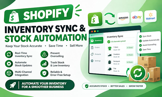 setup shopify inventory sync and stock automation