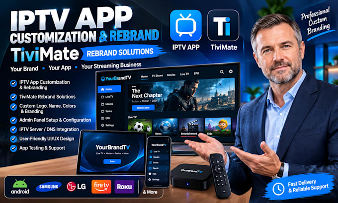 rebrand iptv app tivimate with admin panel