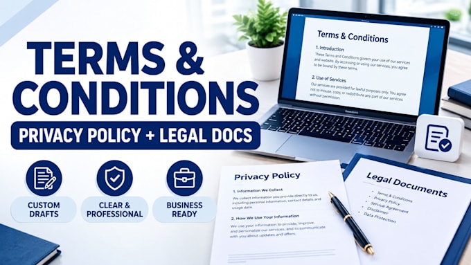 write terms and conditions privacy policy and legal document