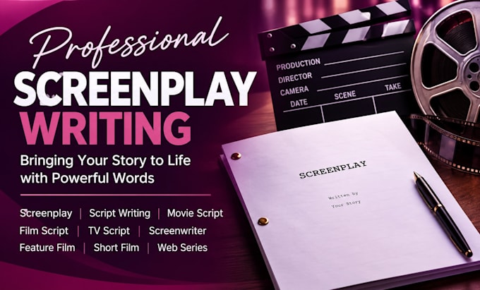 do screenplay, film script, movie script, screenwriting, youtube script