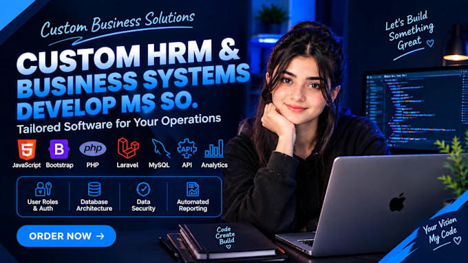 build custom hrm and business management systems using laravel PHP