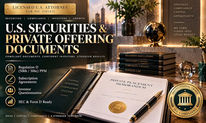 prepare sec ready private offering documents for your business