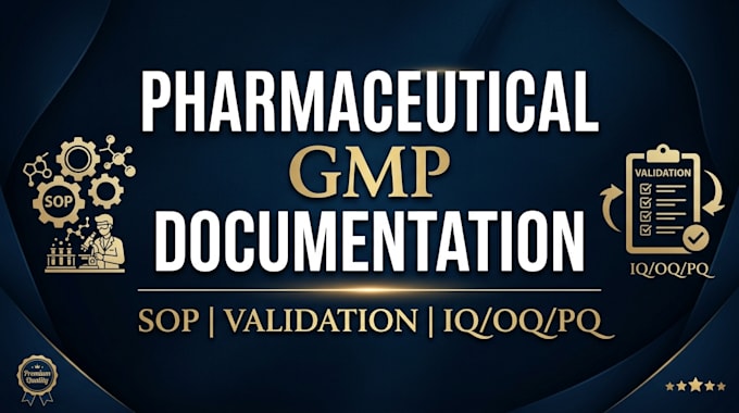 write pharmaceutical gmp sops, validation protocols and reports