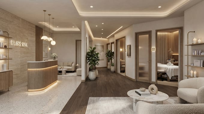 create a day spa design, layout and floor plan