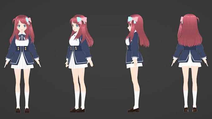 create custom 3d vrchat, vtuber and mmd avatars