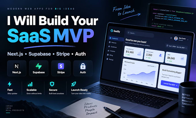 build a saas mvp with nextjs supabase stripe and auth