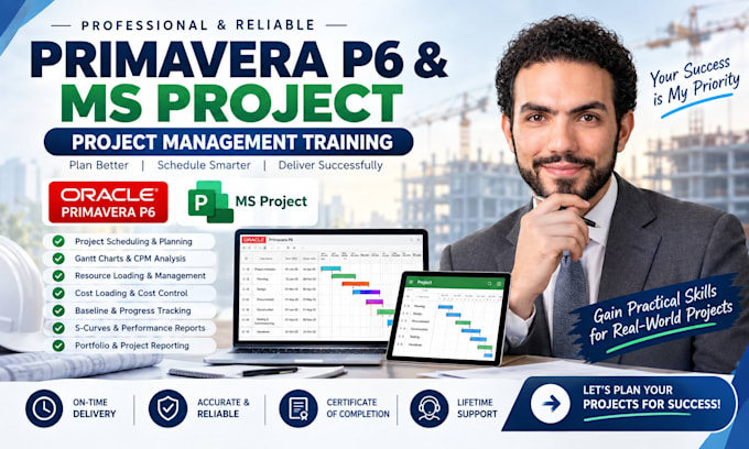 be your primavera p6 or ms project trainer