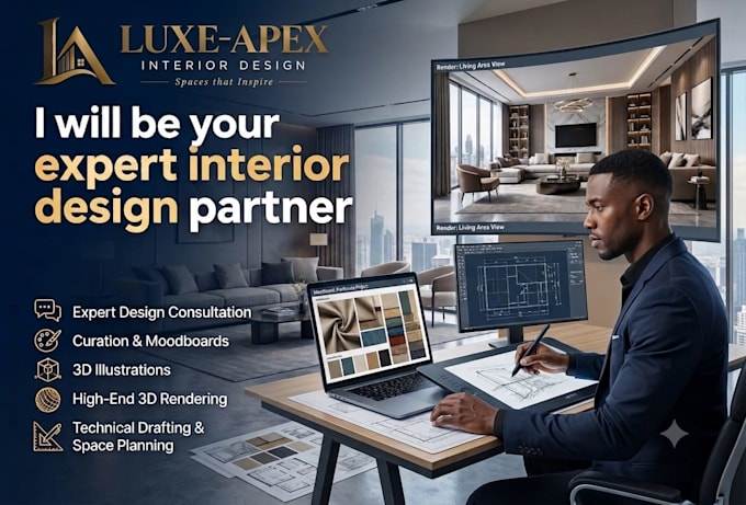 do 3d interior design, revit, homestyler and realistic 3d rendering