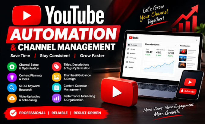 manage and automate your youtube channel