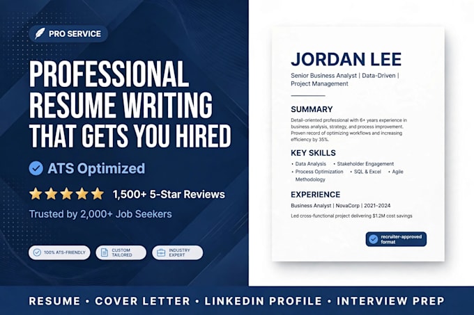 write a professional CV, resume and cover letter