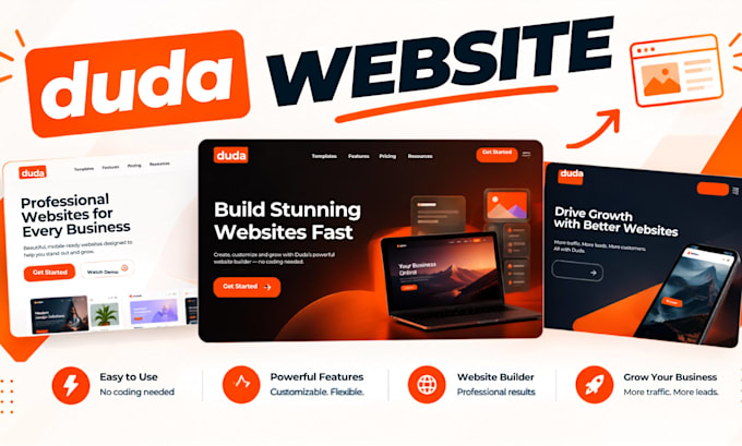 design a professional duda portfolio website with SEO setup