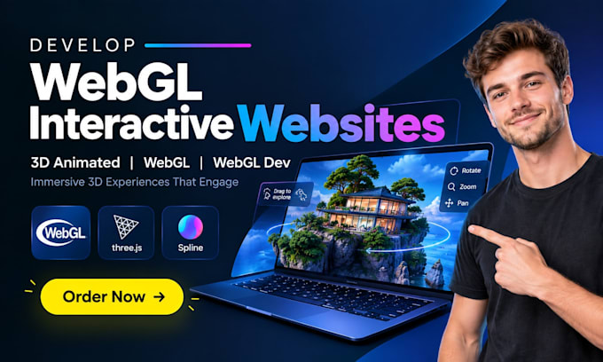 develop webgl interactive website 3d animated webgl website webgl website dev