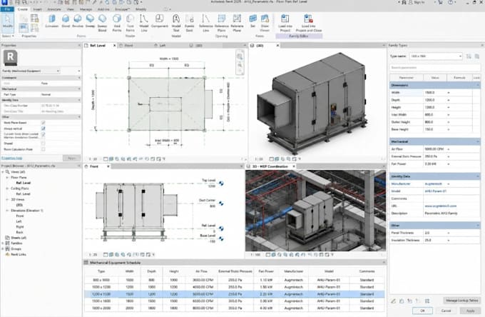 create custom parametric revit families for bim project