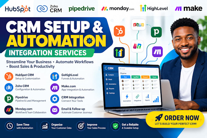 setup hubspot CRM automation zoho and CRM integration