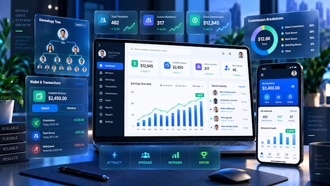 build a custom MLM system with dashboard and automation