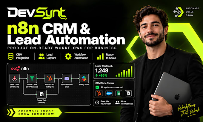 build n8n workflows for lead capture and CRM integration