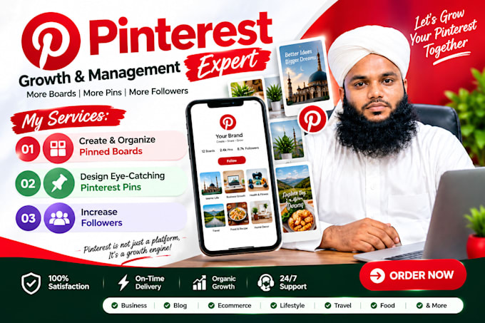design pins, create boards and grow pinterest