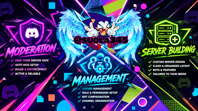 make discord servers, moderation or management