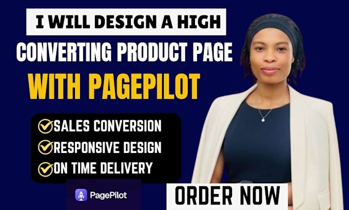 design a high converting shopify product page with pagepilot