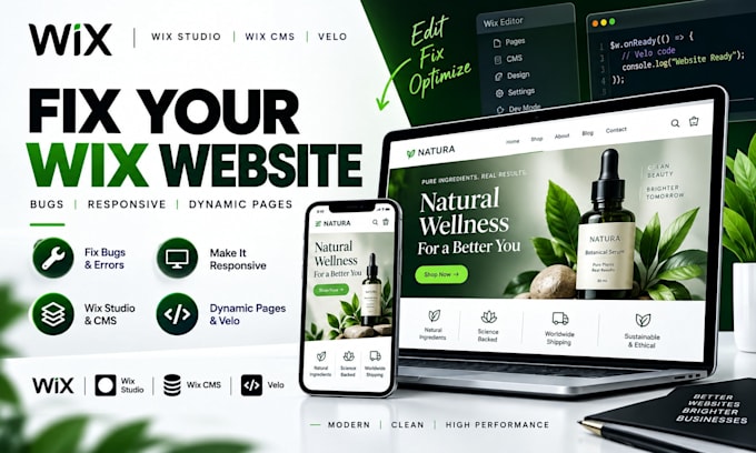 fix wix website wix responsive wix studio wix cms bugs dynamic pages velo