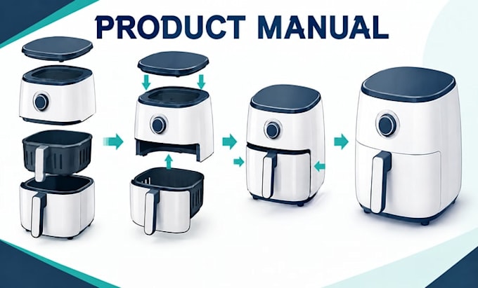 create professional product manuals and step by step assembly instruction