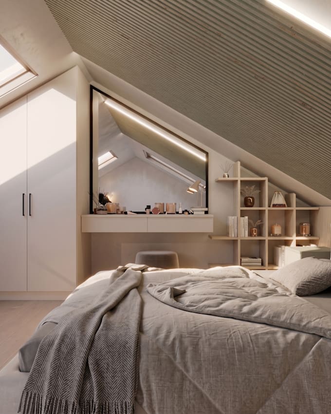 create 3d interior renders for your tiny house or loft