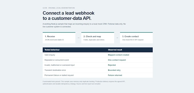 connect your webhook to a rest API with tested data mapping