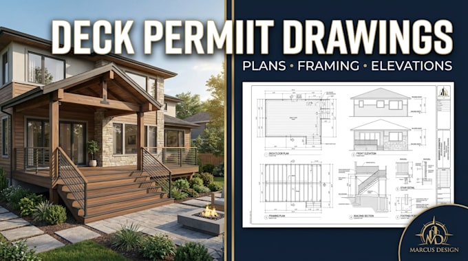create deck permit drawings and construction plans