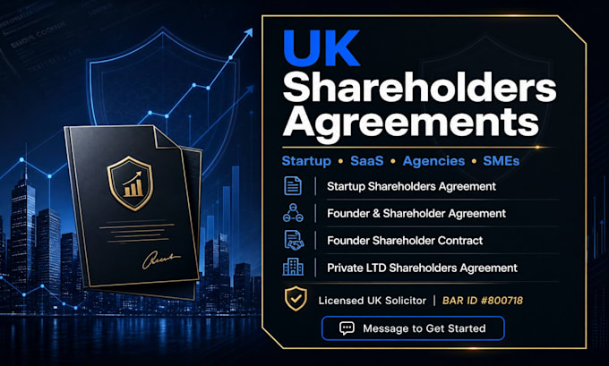 draft a bespoke UK startup shareholders agreement
