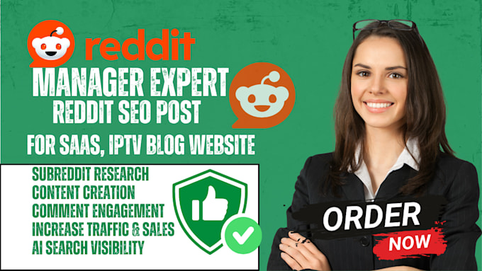 be your reddit seo post manager for brand saas iptv blog web