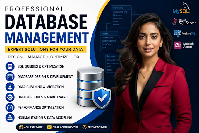 design, optimize and manage mysql and sql server