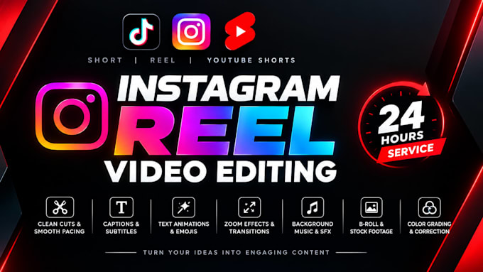 edit ingaging shorts and reels and retention editing