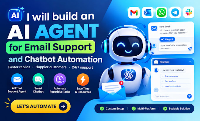 build an ai agent for email support and chatbot automation