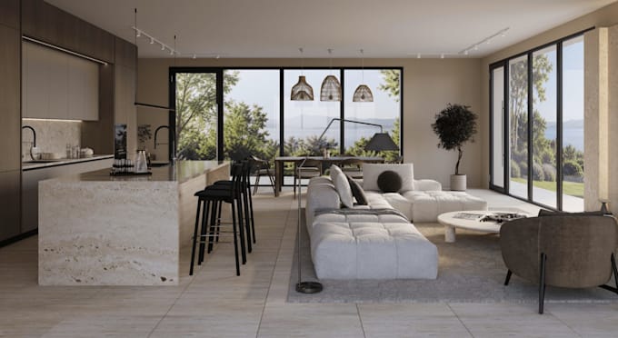 optimize small open space layout, draw  multifunctional family house 2d planning