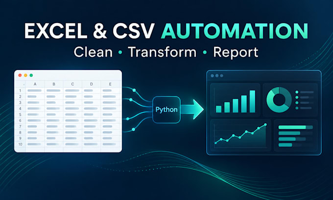 automate excel and CSV cleanup and reporting with python