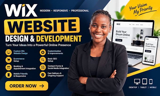 design wix website and redesign a business wix website