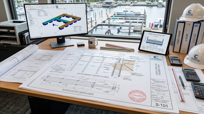 design dry dock and marine structural engineering drawings