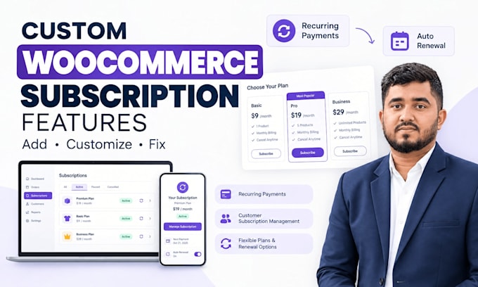 add custom woocommerce subscription features to your website