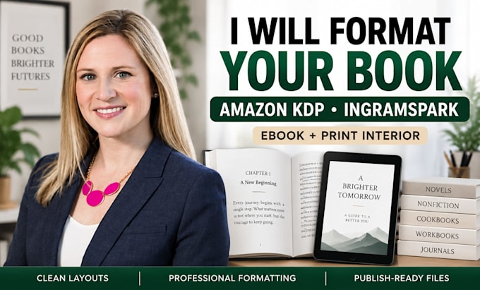 format your book for amazon KDP ingramspark and upload your ebook